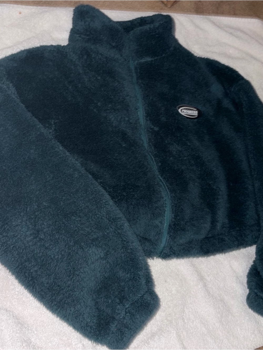 Plush Teal Fleece Jacket